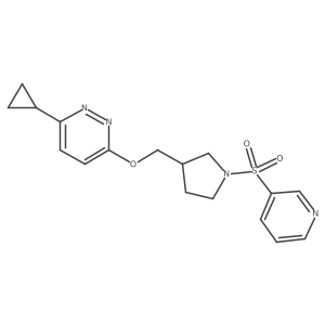 3-Cyclopropyl-6-{[1-(pyridine-3-sulfonyl)pyrrolidin-3-yl]methoxy}pyridazine结构式