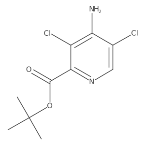 Tert-butyl 4-amino-3,5-dichloropyridine-2-carboxylate结构式