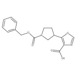 5-{1-[(Benzyloxy)carbonyl]pyrrolidin-3-yl}-1,3-oxazole-4-carboxylic acid结构式