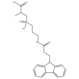 3-{[3-({[(9H-fluoren-9-yl)methoxy]carbonyl}amino)propyl](hydroxy)phosphoryl}-2-methylpropanoic acid结构式
