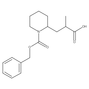 3-{1-[(Benzyloxy)carbonyl]piperidin-2-yl}-2-methylpropanoic acid结构式
