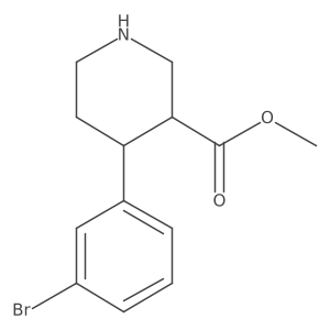 Methyl (3R,4R)-4-(3-bromophenyl)piperidine-3-carboxylate Structure