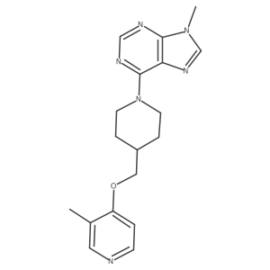 9-methyl-6-(4-{[(3-methylpyridin-4-yl)oxy]methyl}piperidin-1-yl)-9H-purine Structure
