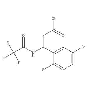 (3S)-3-(5-bromo-2-fluorophenyl)-3-(2,2,2-trifluoroacetamido)propanoic acid结构式