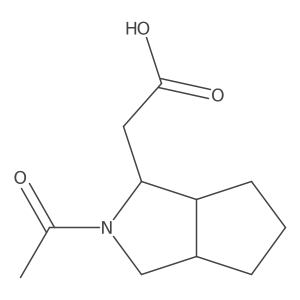 rac-2-[(1R,3aS,6aR)-2-acetyl-octahydrocyclopenta[c]pyrrol-1-yl]acetic acid Structure