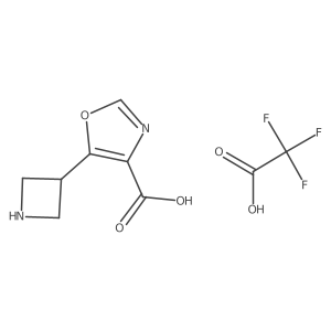5-(Azetidin-3-yl)-1,3-oxazole-4-carboxylic acid, trifluoroacetic acid结构式