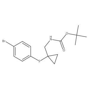 tert-butyl N-({1-[(4-bromophenyl)sulfanyl]cyclopropyl}methyl)carbamate结构式