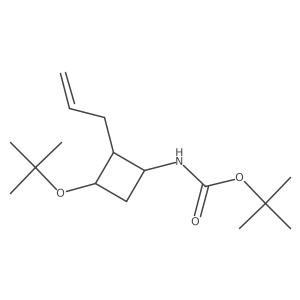 tert-butyl N-[3-(tert-butoxy)-2-(prop-2-en-1-yl)cyclobutyl]carbamate Structure