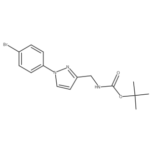 tert-butyl N-{[1-(4-bromophenyl)-1H-pyrazol-3-yl]methyl}carbamate结构式