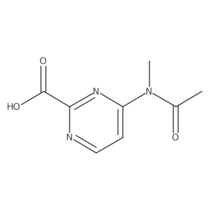 4-(N-methylacetamido)pyrimidine-2-carboxylic acid Structure