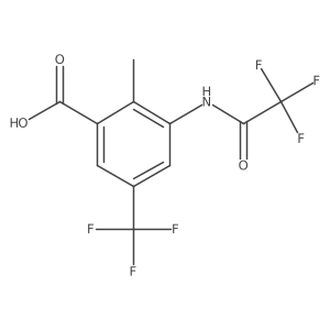 2-Methyl-3-(2,2,2-trifluoroacetamido)-5-(trifluoromethyl)benzoic acid Structure