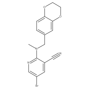 5-Bromo-2-{[(2,3-dihydro-1,4-benzodioxin-6-yl)methyl](methyl)amino}pyridine-3-carbonitrile Structure