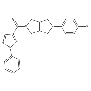 5-bromo-2-[5-(2-phenyl-2H-1,2,3-triazole-4-carbonyl)-octahydropyrrolo[3,4-c]pyrrol-2-yl]pyridine结构式
