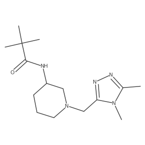 N-{1-[(4,5-dimethyl-4H-1,2,4-triazol-3-yl)methyl]piperidin-3-yl}-2,2-dimethylpropanamide结构式