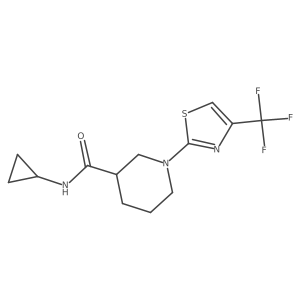 N-cyclopropyl-1-[4-(trifluoromethyl)-1,3-thiazol-2-yl]piperidine-3-carboxamide Structure