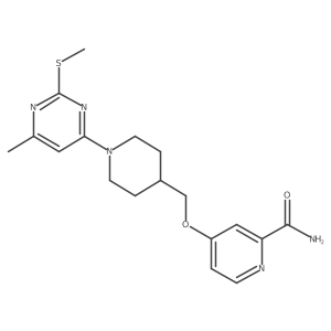 4-({1-[6-Methyl-2-(methylsulfanyl)pyrimidin-4-yl]piperidin-4-yl}methoxy)pyridine-2-carboxamide Structure