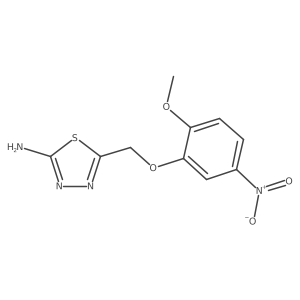 5-[(2-Methoxy-5-nitrophenoxy)methyl]-1,3,4-thiadiazol-2-amine结构式