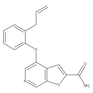 4-(2-Allyl-phenoxy)-thieno[2,3-c]pyridine-2-carboxylic acid amide Structure