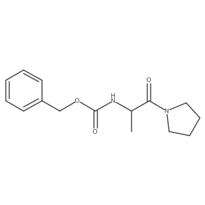 Benzyl DL-N-[1-oxo-1-(pyrrolidin-1-YL)propan-2-YL]carbamate结构式