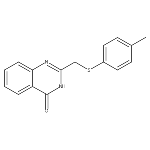 2-((p-tolylthio)methyl)quinazolin-4(3H)-one结构式