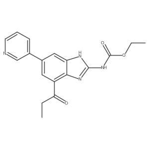 (7-Propionyl-5-pyridin-3-yl-1h-benzoimidazol-2-yl)-carbamic acid ethyl ester结构式
