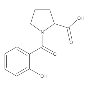 1-(2-Hydroxybenzoyl)pyrrolidine-2-carboxylic acid Structure