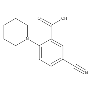 5-Cyano-2-(1-piperidinyl)benzoic acid Structure