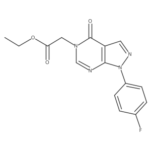 ethyl 2-[1-(4-fluorophenyl)-4-oxo-1H,4H,5H-pyrazolo[3,4-d]pyrimidin-5-yl]acetate结构式