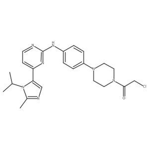2-{4-[4-(Chloroacetyl)piperazin-1-yl]anilino}-4-(1-isopropyl-2-methyl-1H-imidazol-5-yl)pyrimidine Structure