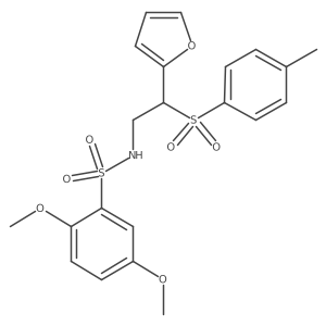 N-(2-(furan-2-yl)-2-tosylethyl)-2,5-dimethoxybenzenesulfonamide Structure