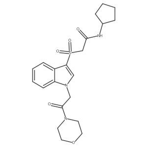 N-cyclopentyl-2-((1-(2-morpholino-2-oxoethyl)-1H-indol-3-yl)sulfonyl)acetamide Structure