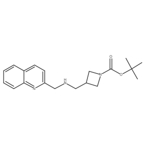 Tert-butyl 3-(((quinolin-2-ylmethyl)amino)methyl)azetidine-1-carboxylate结构式