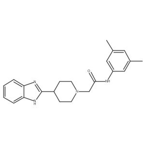 2-(4-(1H-benzo[d]imidazol-2-yl)piperidin-1-yl)-N-(3,5-dimethylphenyl)acetamide Structure