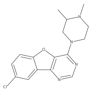8-Chloro-4-(3,4-dimethylpiperazin-1-yl)benzofuro[3,2-d]pyrimidine结构式