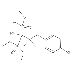 Phosphonic acid, [3-(4-chlorophenyl)-1-hydroxy-2,2-dimethylpropylidene]bis-, tetramethyl ester结构式