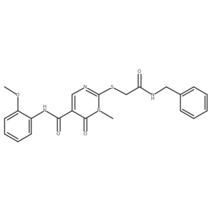 2-((2-(benzylamino)-2-oxoethyl)thio)-N-(2-methoxyphenyl)-1-methyl-6-oxo-1,6-dihydropyrimidine-5-carboxamide Structure