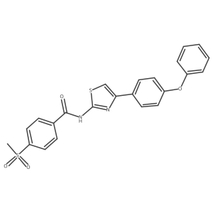 4-(methylsulfonyl)-N-(4-(4-phenoxyphenyl)thiazol-2-yl)benzamide Structure