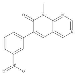 8-methyl-6-(3-nitrophenyl)-8H-pyrido[2,3-d]pyrimidin-7-one结构式
