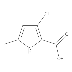 3-chloro-5-methyl-1H-pyrrole-2-carboxylic acid结构式