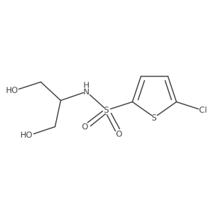 5-chloro-N-(1,3-dihydroxypropan-2-yl)thiophene-2-sulfonamide结构式