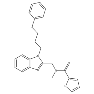 2-furyl-N-methyl-N-{[1-(3-phenoxypropyl)benzimidazol-2-yl]methyl}carboxamide结构式