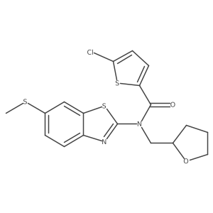 5-chloro-N-(6-(methylthio)benzo[d]thiazol-2-yl)-N-((tetrahydrofuran-2-yl)methyl)thiophene-2-carboxamide Structure