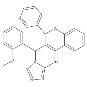 7-(2-methoxyphenyl)-6-(pyridin-3-yl)-7,12-dihydro-6H-chromeno[4,3-d]tetrazolo[1,5-a]pyrimidine结构式
