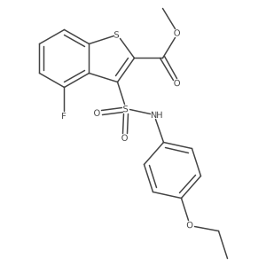 Methyl 3-[(4-ethoxyphenyl)sulfamoyl]-4-fluoro-1-benzothiophene-2-carboxylate结构式