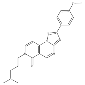 7-[3-(dimethylamino)propyl]-2-(4-methoxyphenyl)pyrido[3,4-e][1,2,4]triazolo[1,5-a]pyrimidin-6(7H)-one结构式