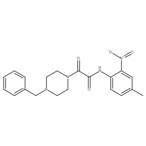 2-(4-benzylpiperazin-1-yl)-N-(4-methyl-2-nitrophenyl)-2-oxoacetamide结构式