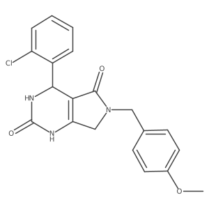 4-(2-chlorophenyl)-6-(4-methoxybenzyl)-3,4,6,7-tetrahydro-1H-pyrrolo[3,4-d]pyrimidine-2,5-dione结构式