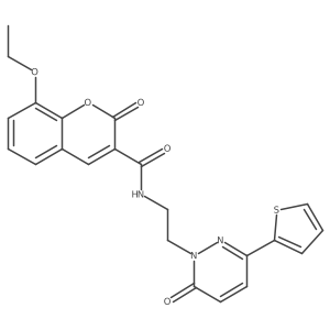 8-ethoxy-2-oxo-N-(2-(6-oxo-3-(thiophen-2-yl)pyridazin-1(6H)-yl)ethyl)-2H-chromene-3-carboxamide结构式