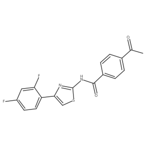 4-acetyl-N-(4-(2,4-difluorophenyl)thiazol-2-yl)benzamide Structure
