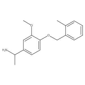3-Methoxy-I+/--methyl-4-[(2-methylphenyl)methoxy]benzenemethanamine结构式